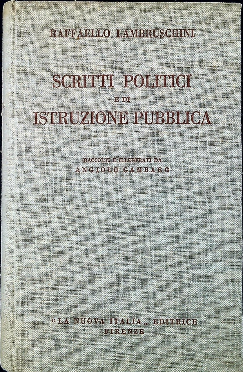 Scritti politici e di istruzione pubblica