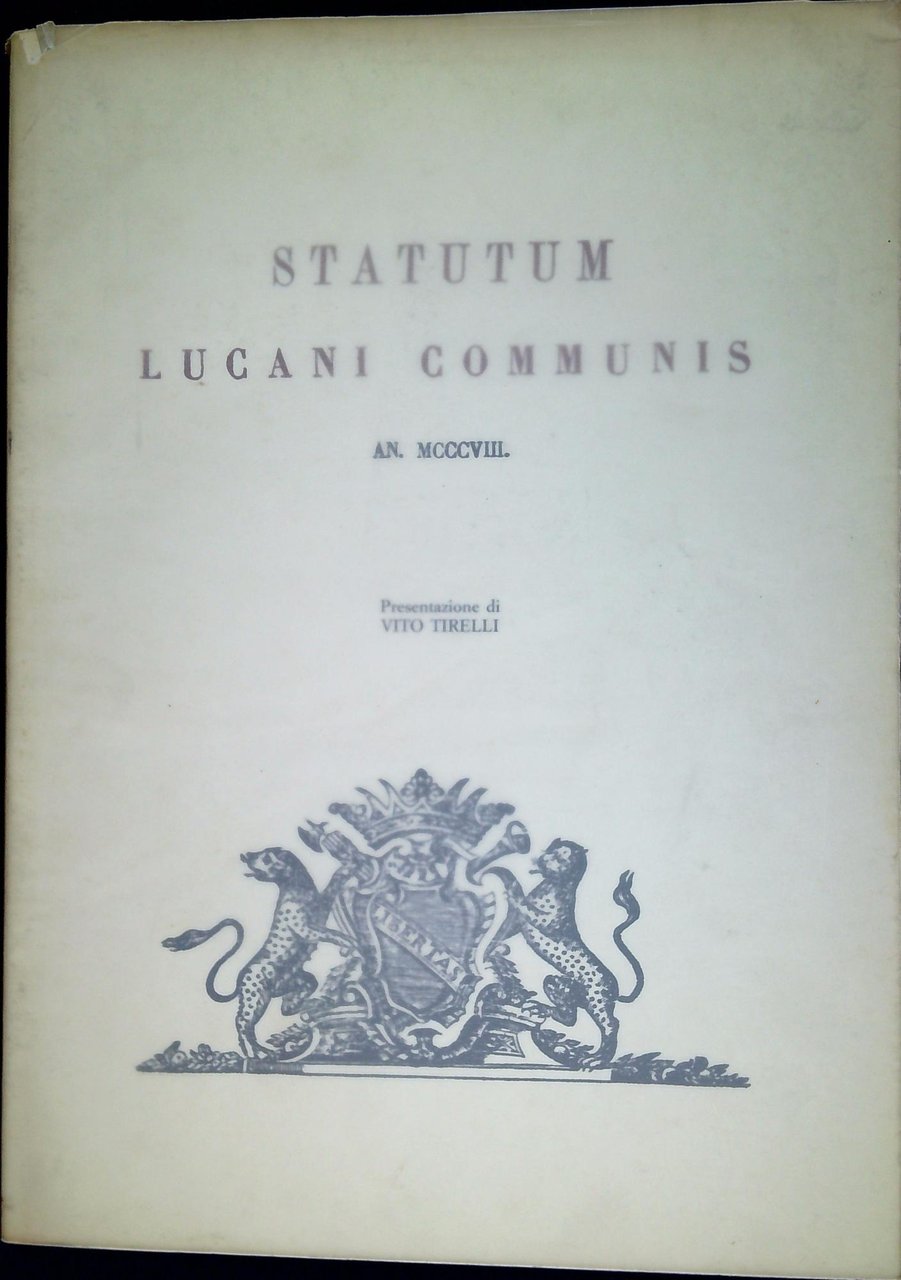 Statutum lucani communis : an. 1308. | Immagine principale