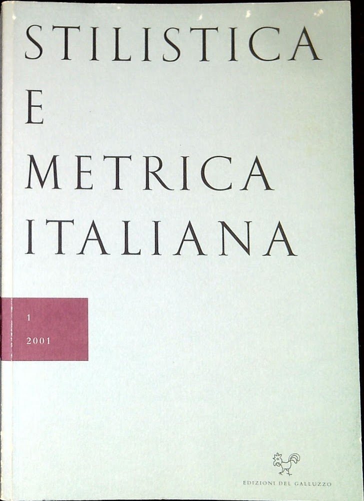 Stilistica e metrica italiana n.1 2001