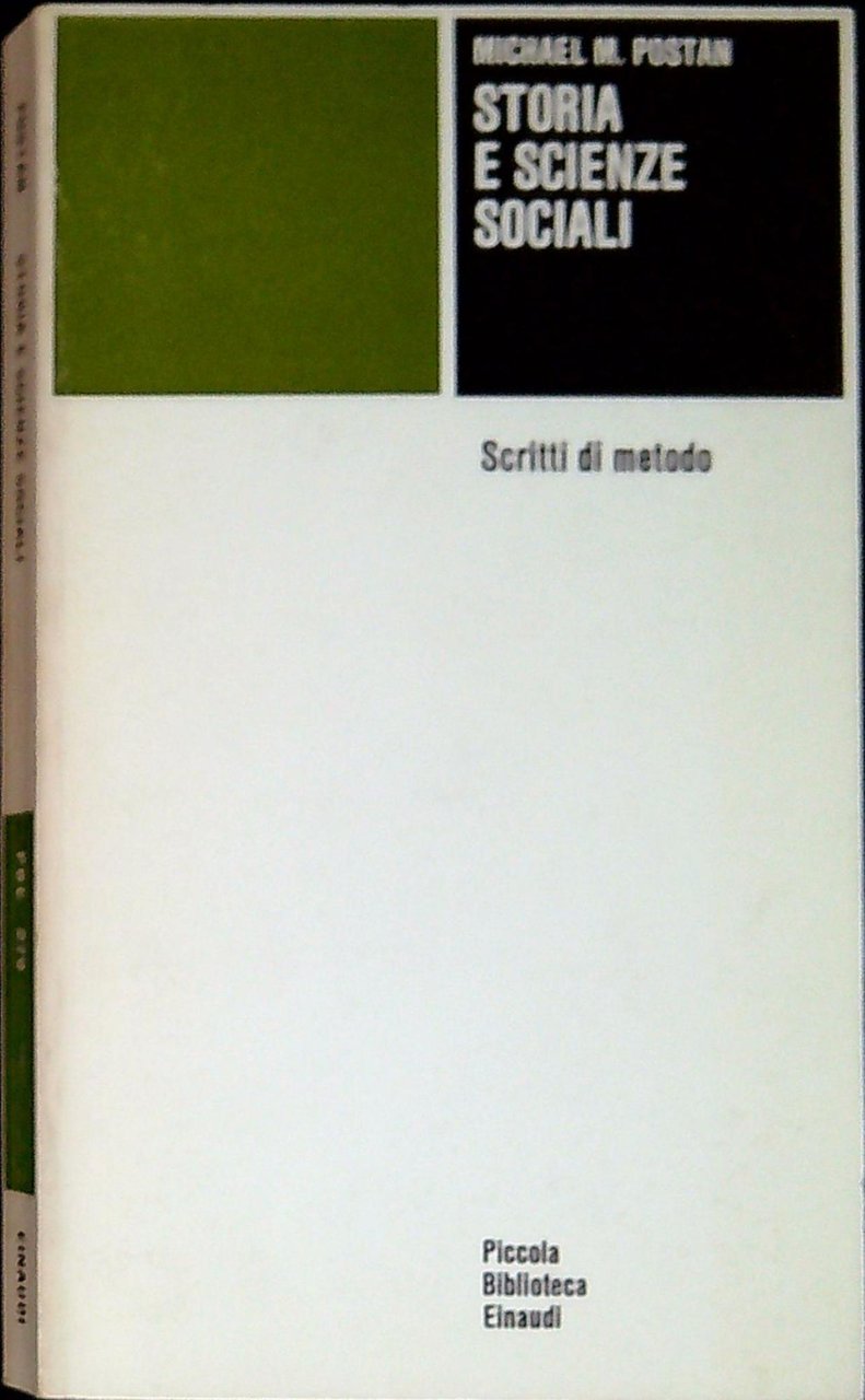 Storia e scienze sociali : scritti di metodo