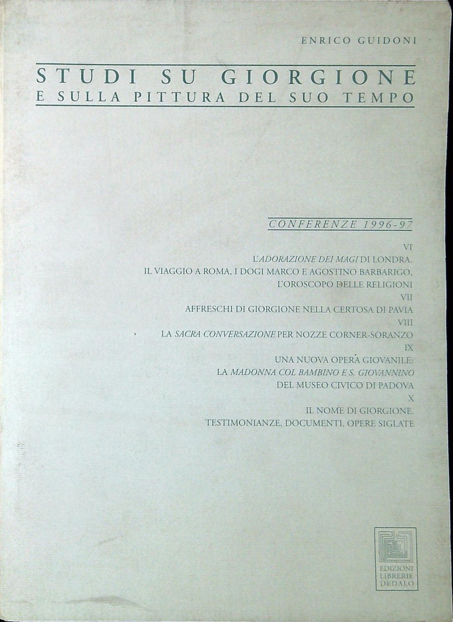 Studi su Giorgione e sulla pittura del suo tempo conferenze … | Immagine principale