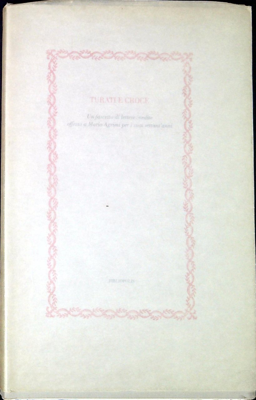 Turati e Croce : un fascetto di lettere inedite offerto … | Immagine principale