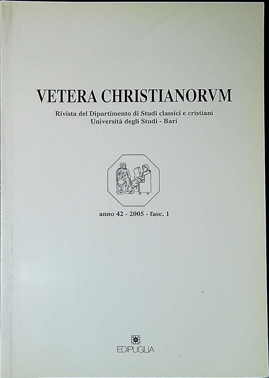 Vetera Christianorum Rivista del Dipartimento di Studi classici e cristiani … | Immagine principale