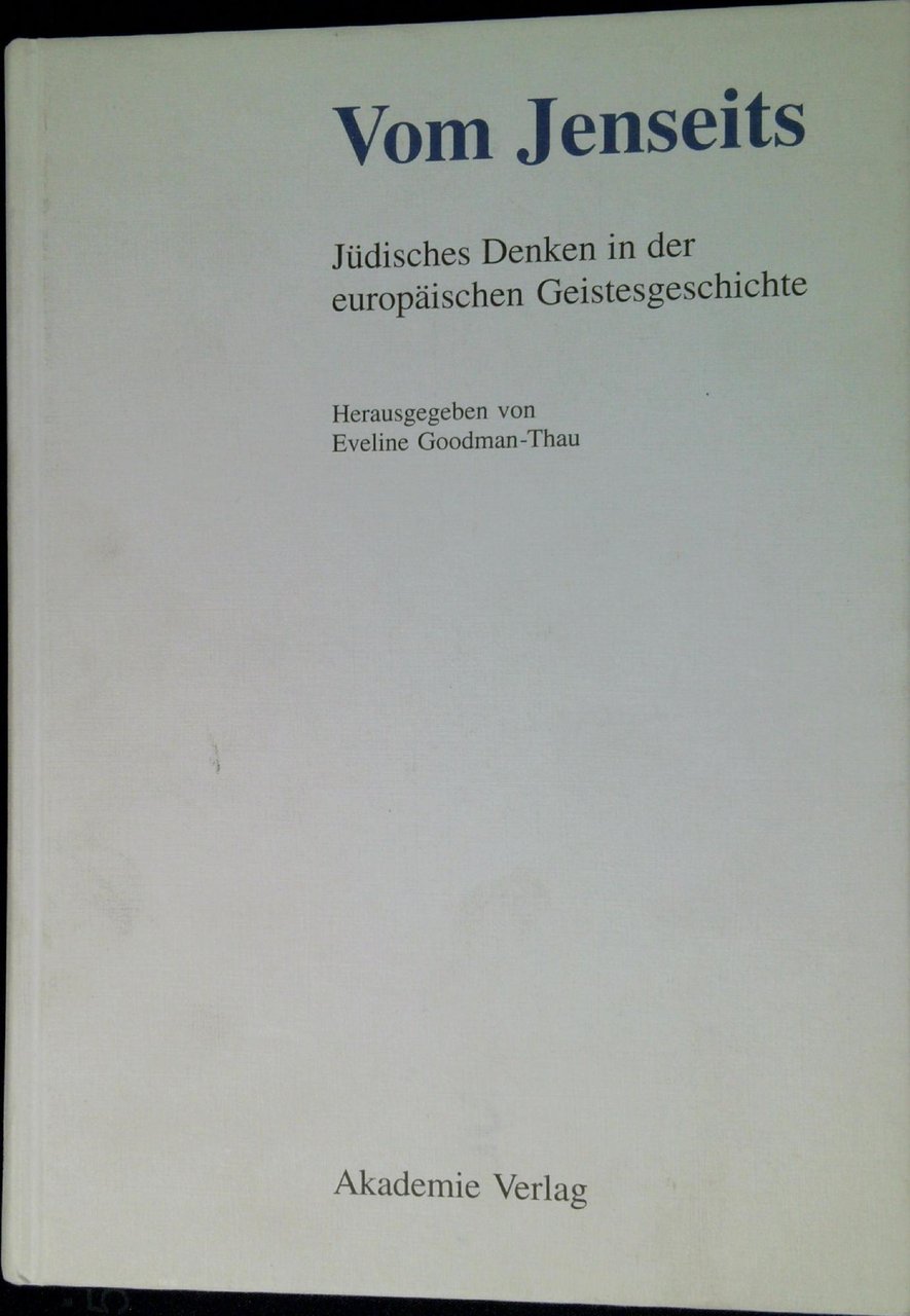 Vom Jenseits : Judisches Denken in der europaischen Geistesgeschichte