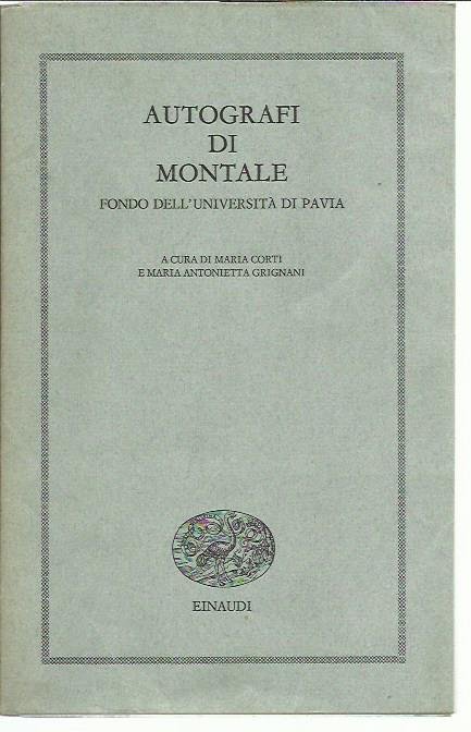 Autografi di Montale