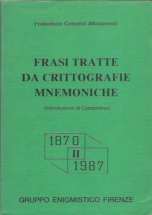 Frasi tratte da crittografie mnemoniche (1870-1987) vol II | Immagine principale