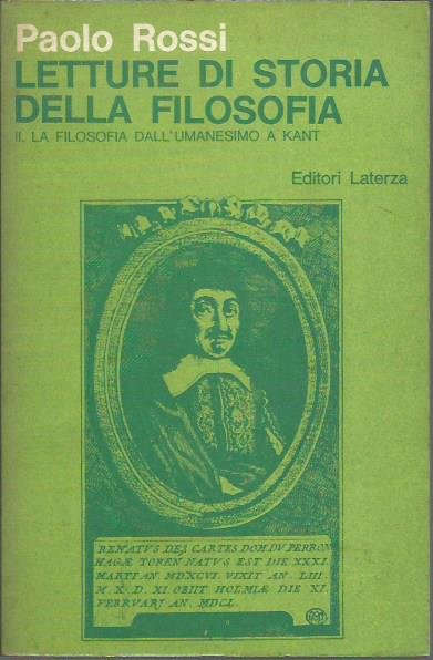 Letture di storia della filosofia. La filosofia dall'Umanesimo a Kant … | Immagine principale