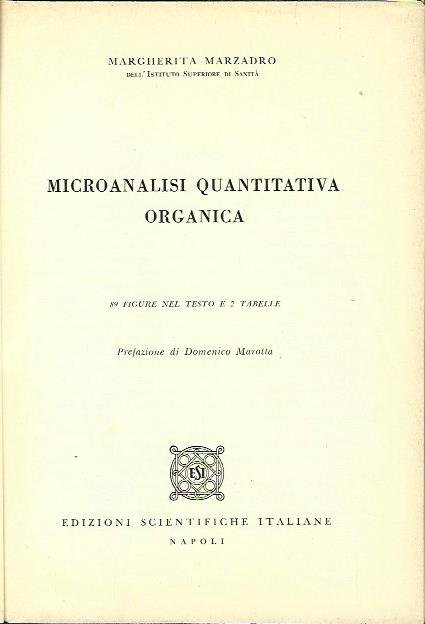 Microanalisi quantitativa organica