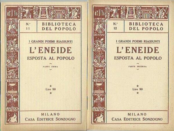 L' Eneide esposta al popolo (2 volumi)