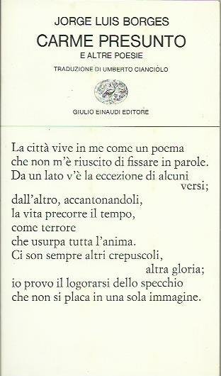 Carme presunto e altre poesie