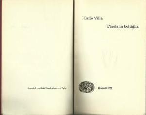 L'isola in bottiglia