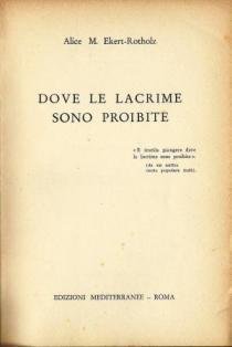 Dove le lacrime sono proibite
