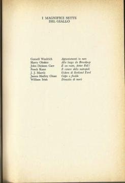 I magnifici sette del giallo