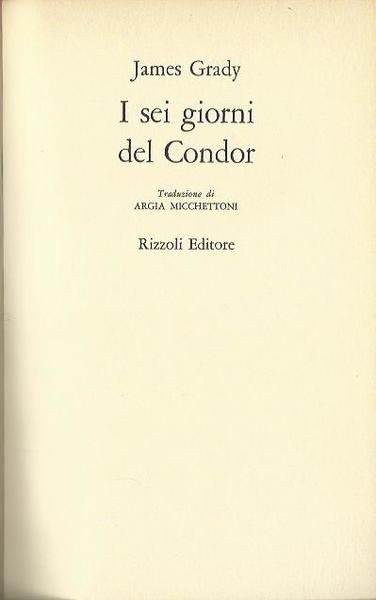 I sei giorni del Condor