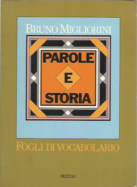 Parole e storia. Fogli di vocabolario