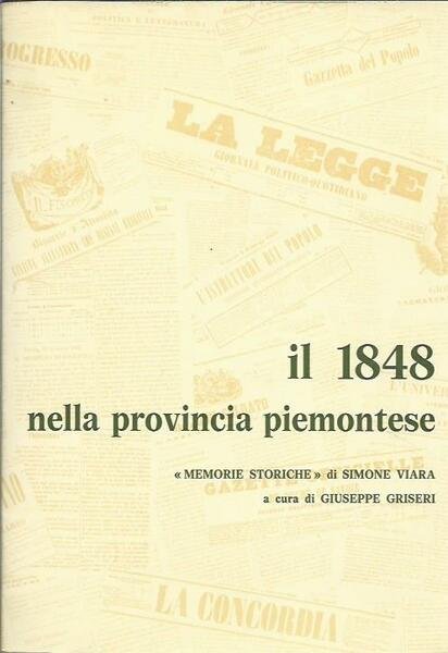 Il 1848 nella provincia piemontese. Memorie storiche