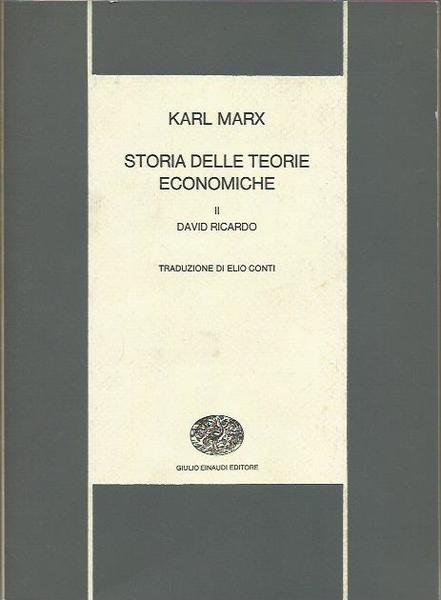 Storia delle Teorie Economiche - VOL.2 David Ricardo (32**)