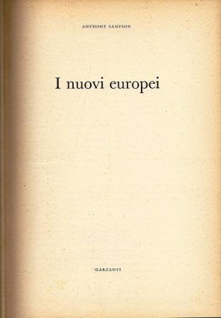 I nuovi europei