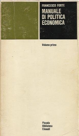 Manuale di economia politica vol.1