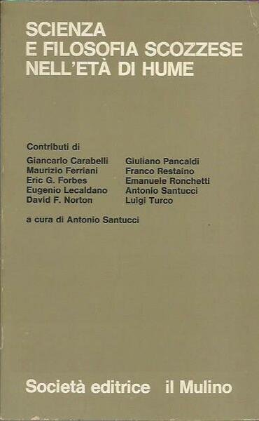 Scienza e filosofia scozzese nell'eta' di Hume