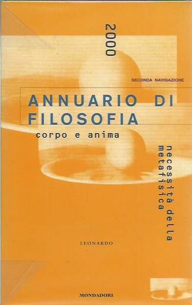 Seconda navigazione. Annuario di filosofia 2000