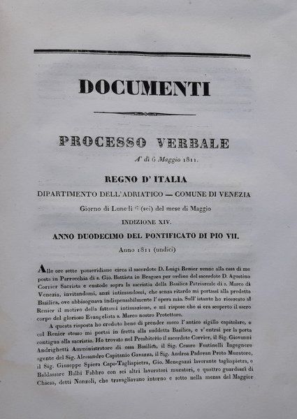 MEMORIE STORICO-CRITICHE INTORNO LA VITA, TRASLAZIONE E INVENZIONI DI S. …