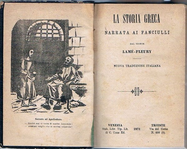 LA STORIA GRECA NARRATA AI FANCIULLI.