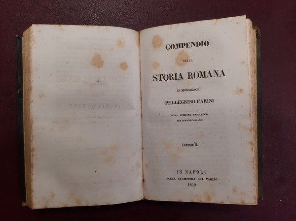 COMPENDIO DELLA STORIA ROMANA. 2 voll. In 1.