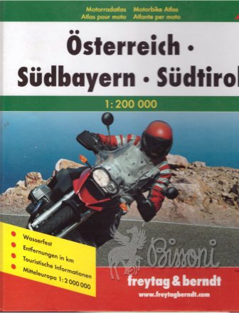 OESTERREICH SUEDBAYERN SUEDTIROL - 1:200.000 ATLANTE MOTOCICLILSTICO