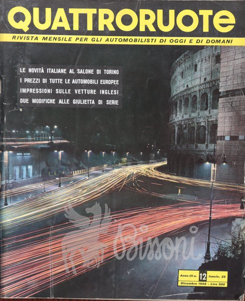 QUATTRORUOTE (RIVISTA) - ANNATA 1958