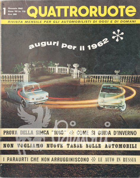 QUATTRORUOTE (RIVISTA) - ANNATA 1962