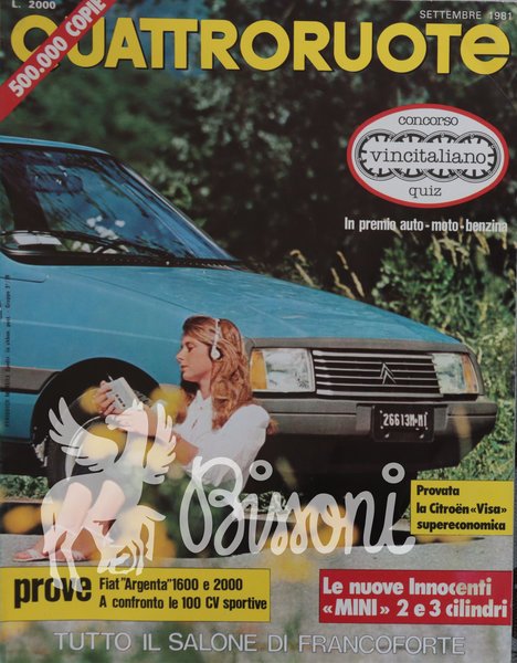 QUATTRORUOTE (RIVISTA) - ANNATA 1981