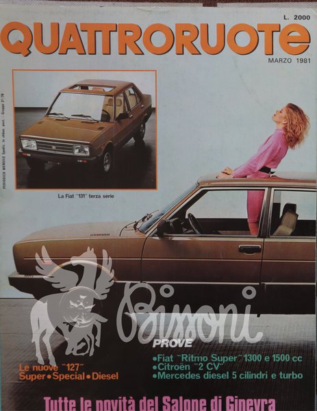 QUATTRORUOTE (RIVISTA) - ANNATA 1981