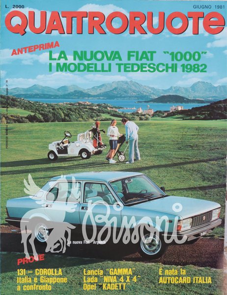 QUATTRORUOTE (RIVISTA) - ANNATA 1981