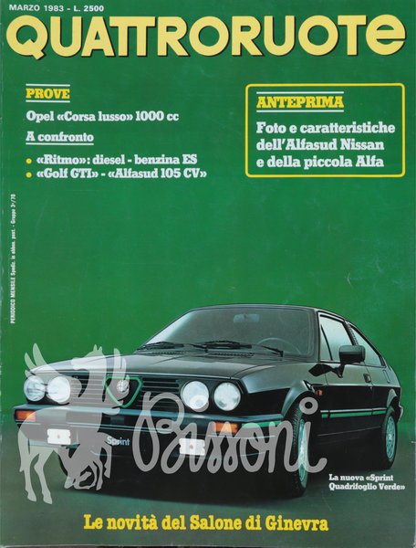 QUATTRORUOTE (RIVISTA) - ANNATA 1983