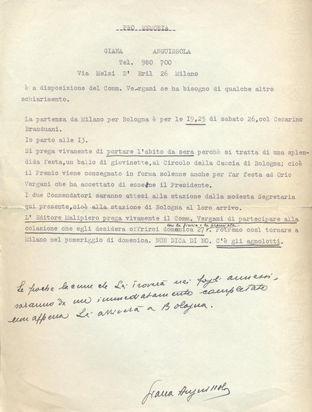 Giana Anguissola (Travo 1906 - Milano 1966). Famosa scrittrice per …
