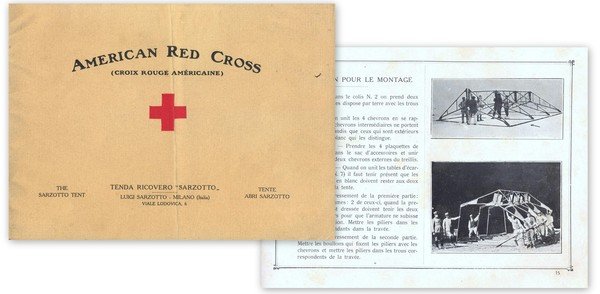 American Red Cross (Croix rouge Americaine). Tenda Ricovero Sarzotto. The …