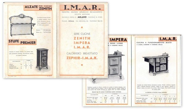 I.M.A.R. Industria Milanese Apparecchi Riscaldamento Milano. Serie cucine Zenith, Impera, …