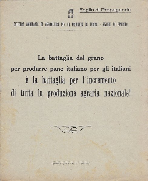 Cattedra ambulante di agricoltura per la Provincia di Torino. Sezione …