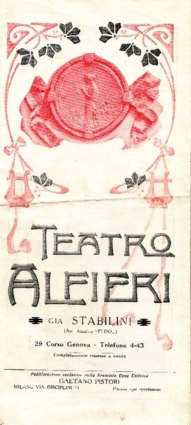 Teatro Alfieri già Stabilini Milano. La Parabola. Tre atti di …