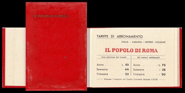 Il Popolo di Roma, quotidiano. Rubrica indirizzi e telefoni con …