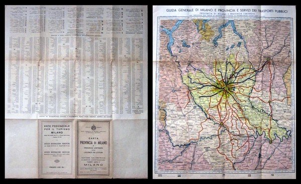 Otello Busetti. Carta Provincia di Milano e Provincie limitrofe con …