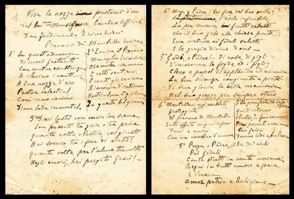 Nozze pastorali di Don Ferdinando Trinchieri, prevosto di Montaldo Torinese. …