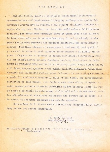 Pietro Gasparri. (Capovallazza di Ussita, 1852 – Roma, 1934). Cardinale …