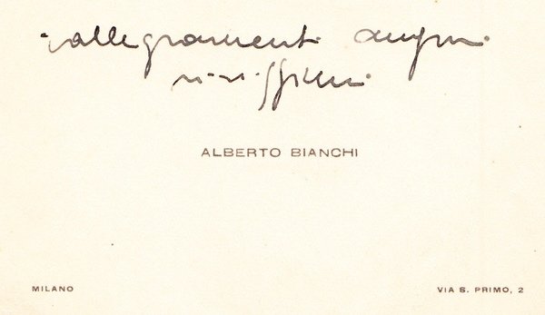Alberto Bianchi. (Rimini 1882 - Milano 1969). Pittore, nipote del …