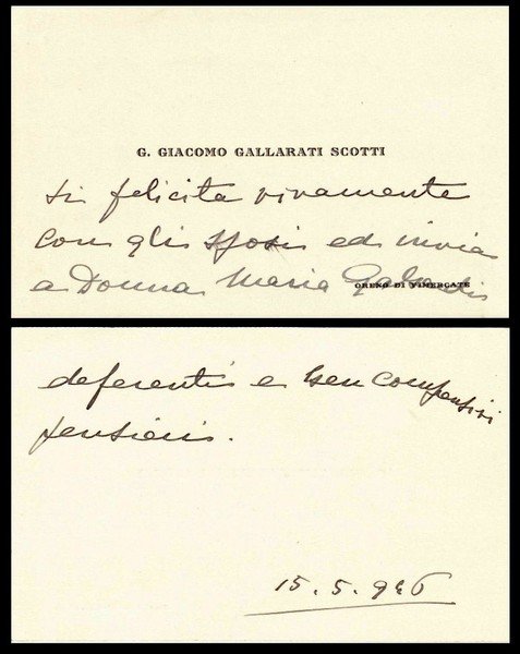 *Don Gian Giacomo Gallarati Scotti dei Principi di Molfetta (Vimercate, …