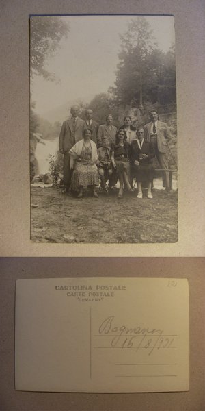 Cartolina BOGNANCO (Verbania) 1931. Foto di gruppo.