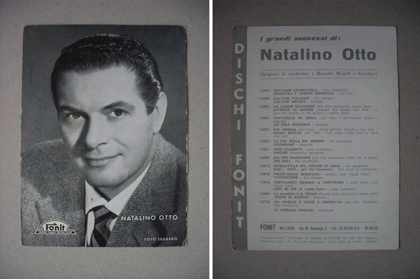 Cartolina autografata NATALINO OTTO