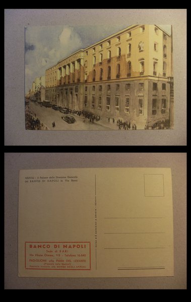 Cartolina BANCO DI NAPOLI. Napoli il Palazzo della Direzione Generale