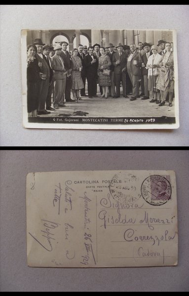 Cartolina MONTECATINI TERME (Pistoia) 1929. Foto Gojorani